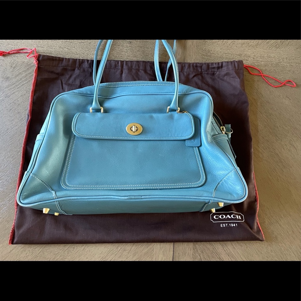 Coach Blue Zip Tote VINTAGE
